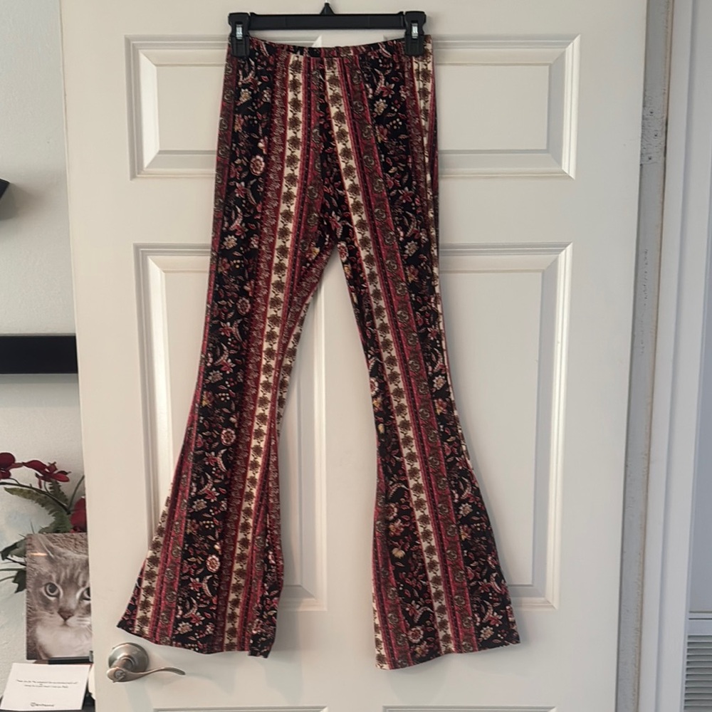 Mind Code Red and Black Flare Pants